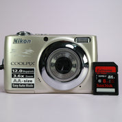 Nikon Digital Camera Coolpix L22 12.0MP Silver Tested