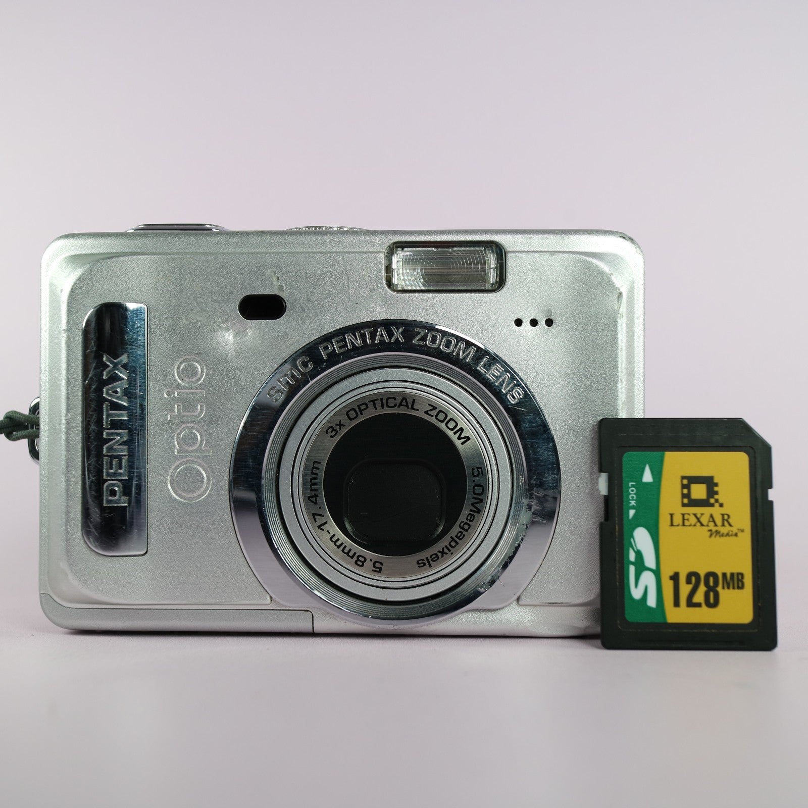 Pentax Optio S55 5.0MP Compact Digital Camera Silver Tested
