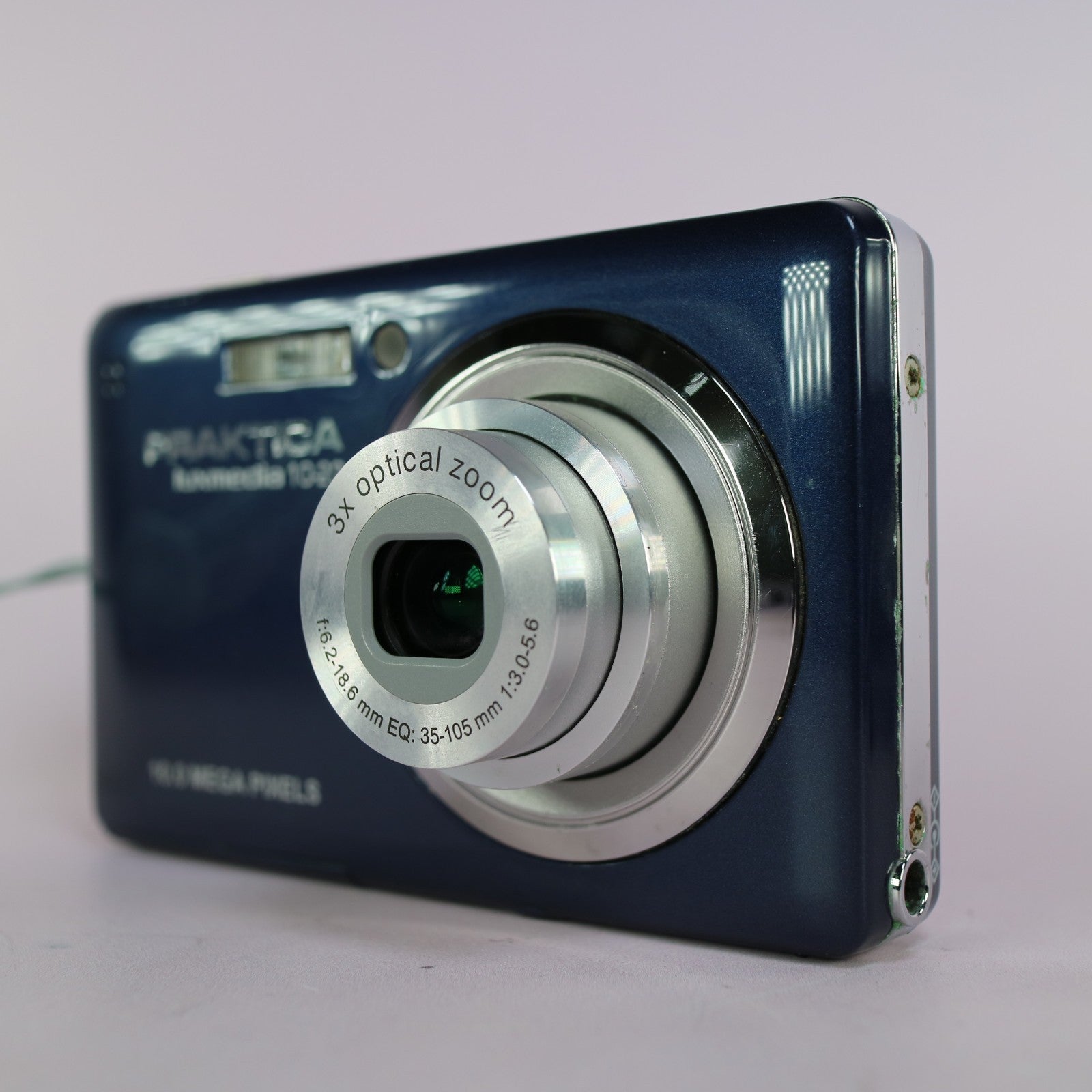 Praktica Luxmedia 10-23 10.0MP Digital Camera Blue Tested Full Working Set