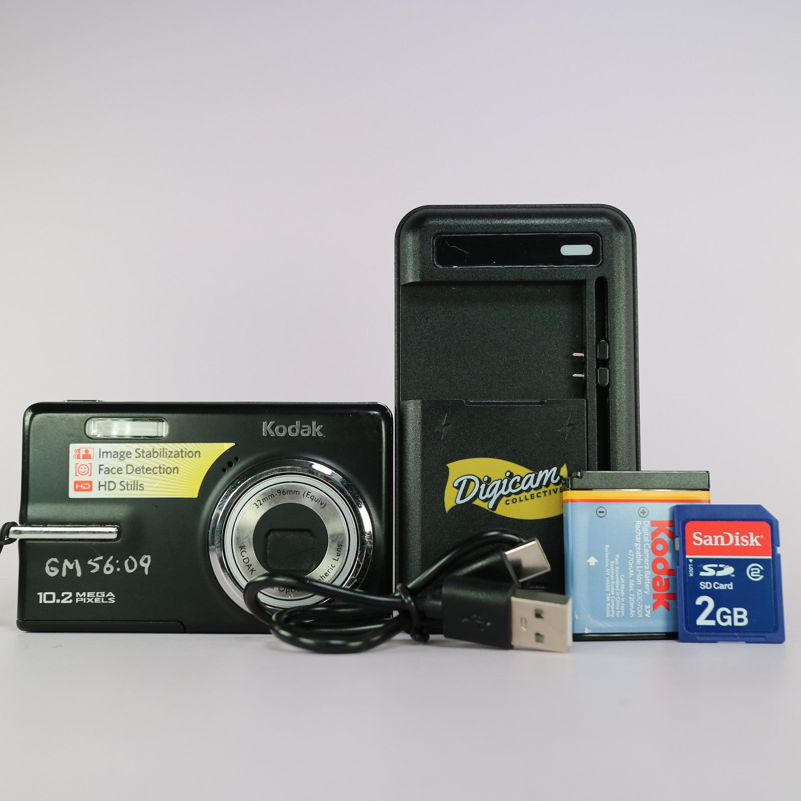 Kodak Digital Camera EasyShare M1073 IS 10.2MP Black Tested Full Working Set