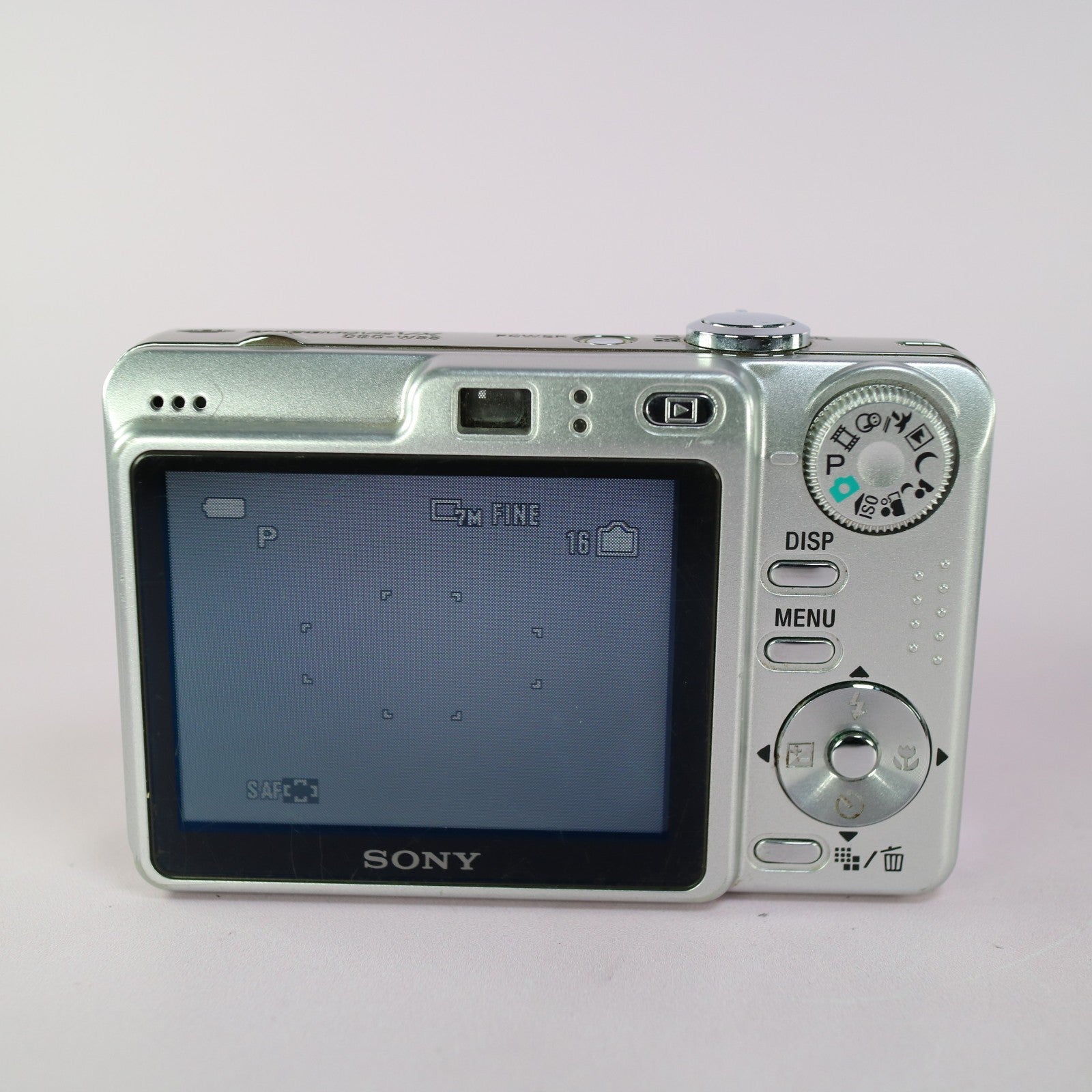 Sony Digital Camera Cybershot DSC-W55 7.2MP Silver Tested Full Working Set