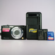 Panasonic Digital Camera Lumix DMC-F2 10.1MP Black Tested Full Set *Read*