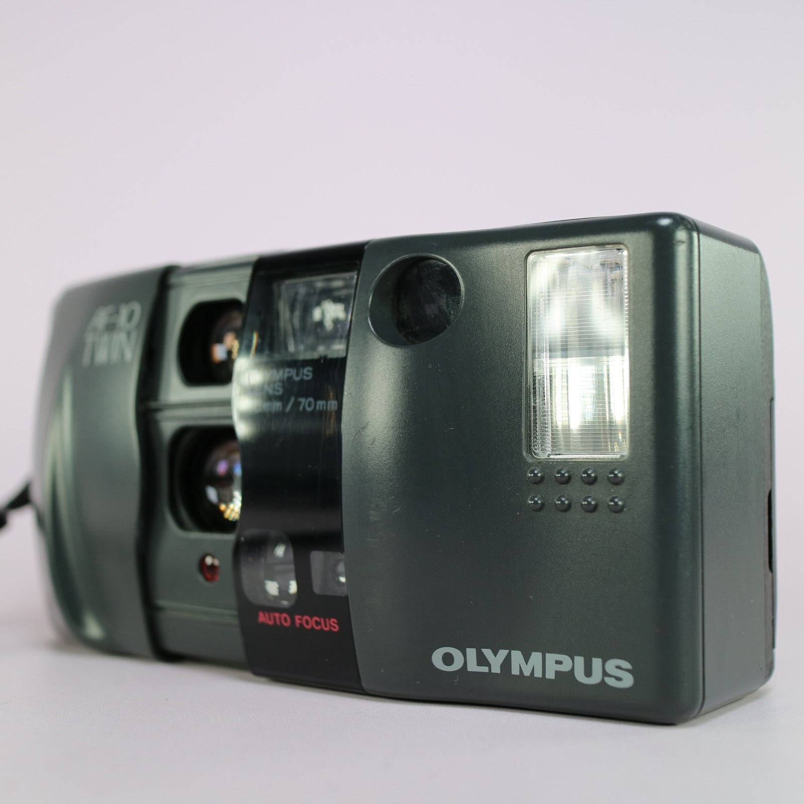 Olympus AF-10 Twin 35mm Film Point and Shoot Camera Grey Tested