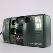 Olympus AF-10 Twin 35mm Film Point and Shoot Camera Grey Tested