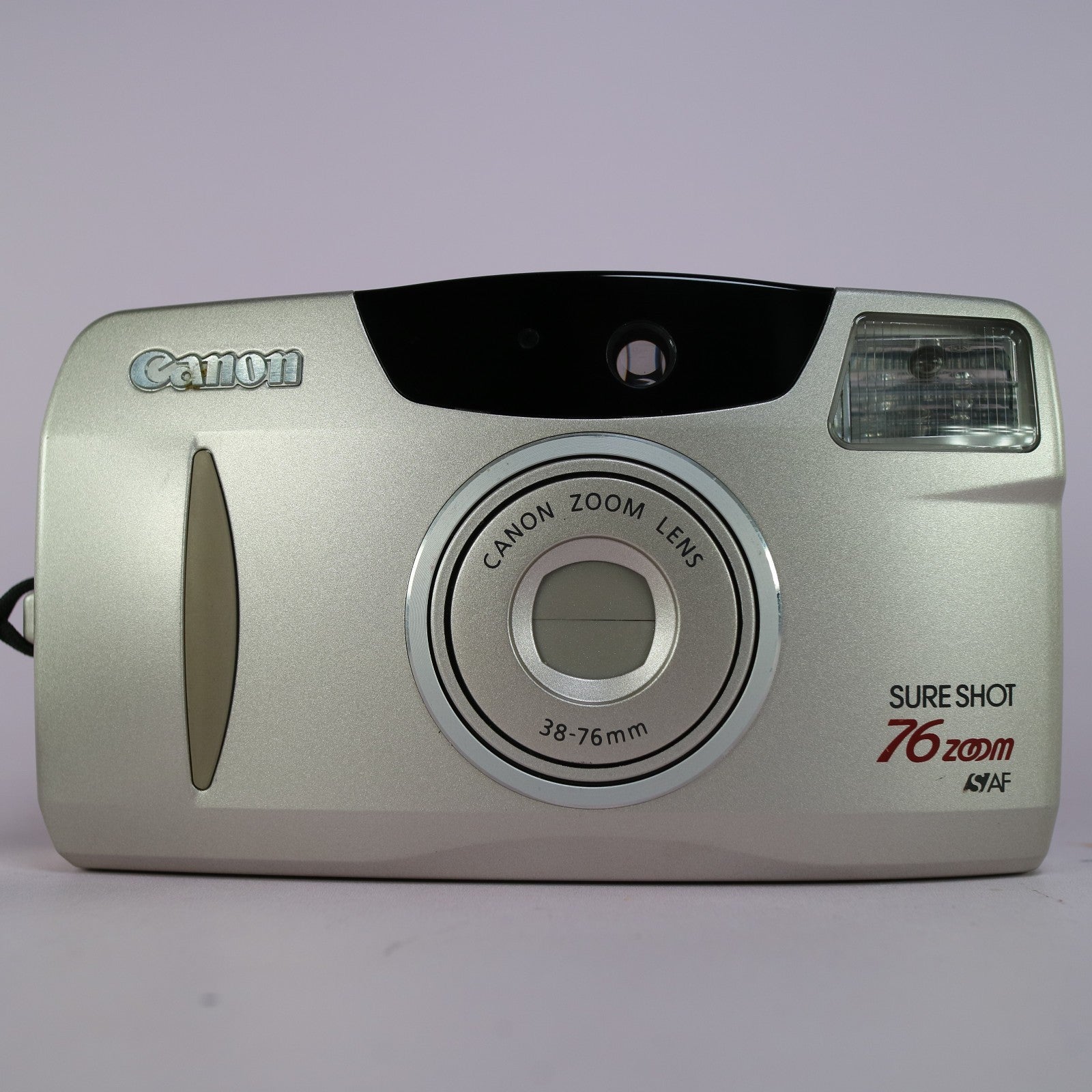 Canon Sure Shot 76 Zoom 35mm Film Point and Shoot Camera Silver Tested