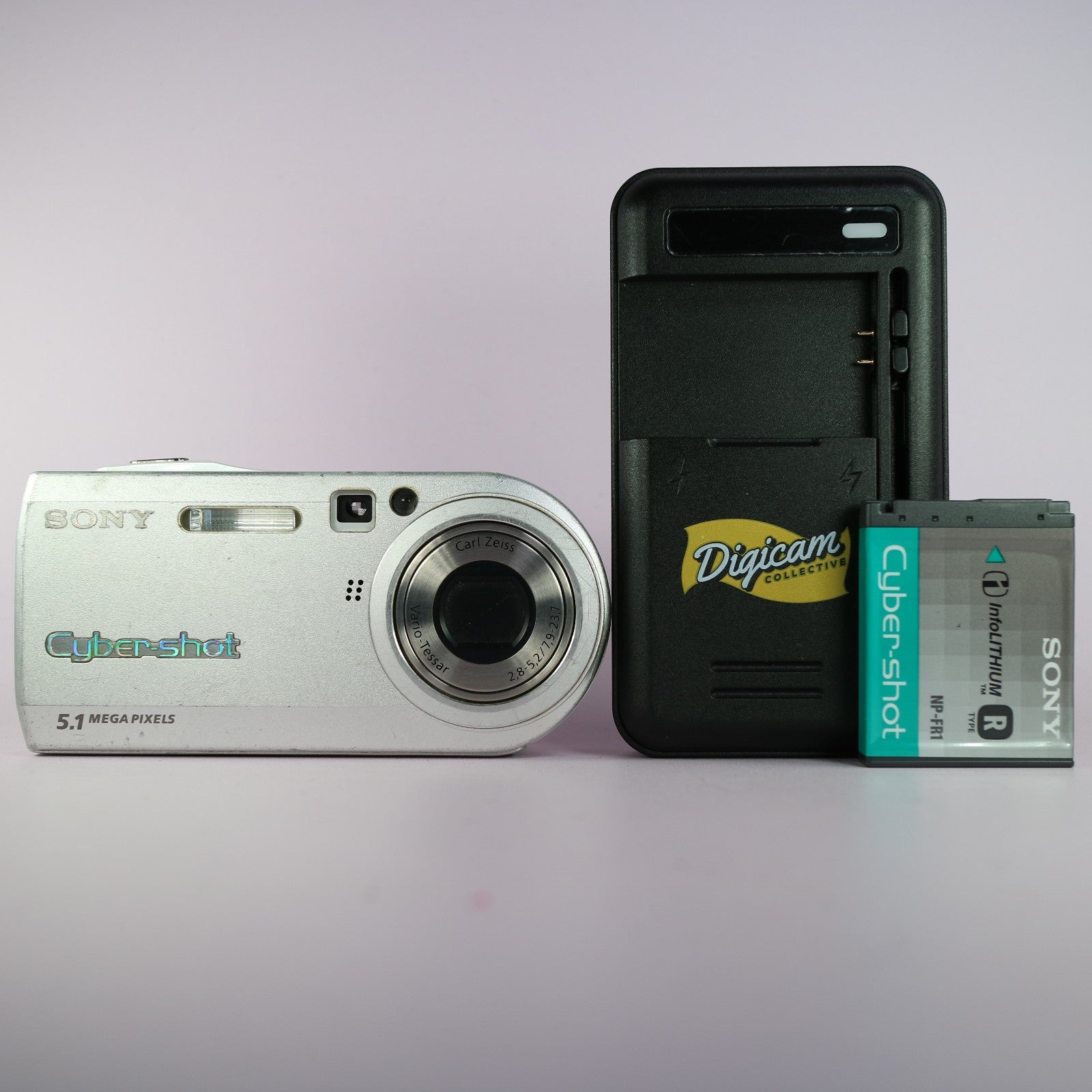Sony Cybershot DSC-P100 5.1 MP Compact Digital Camera Silver Tested