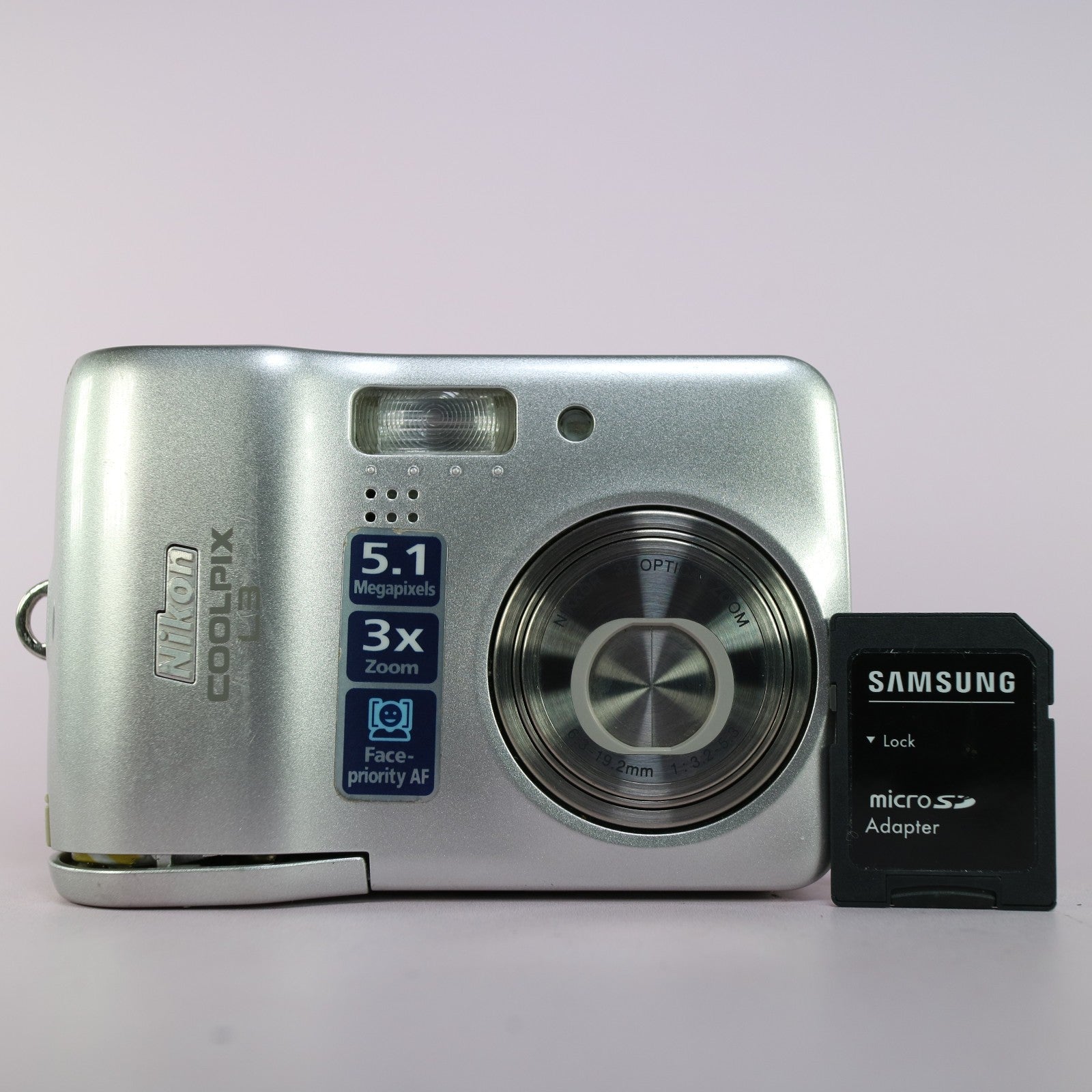 Nikon Digital Camera Coolpix L3 5.1MP Silver Tested
