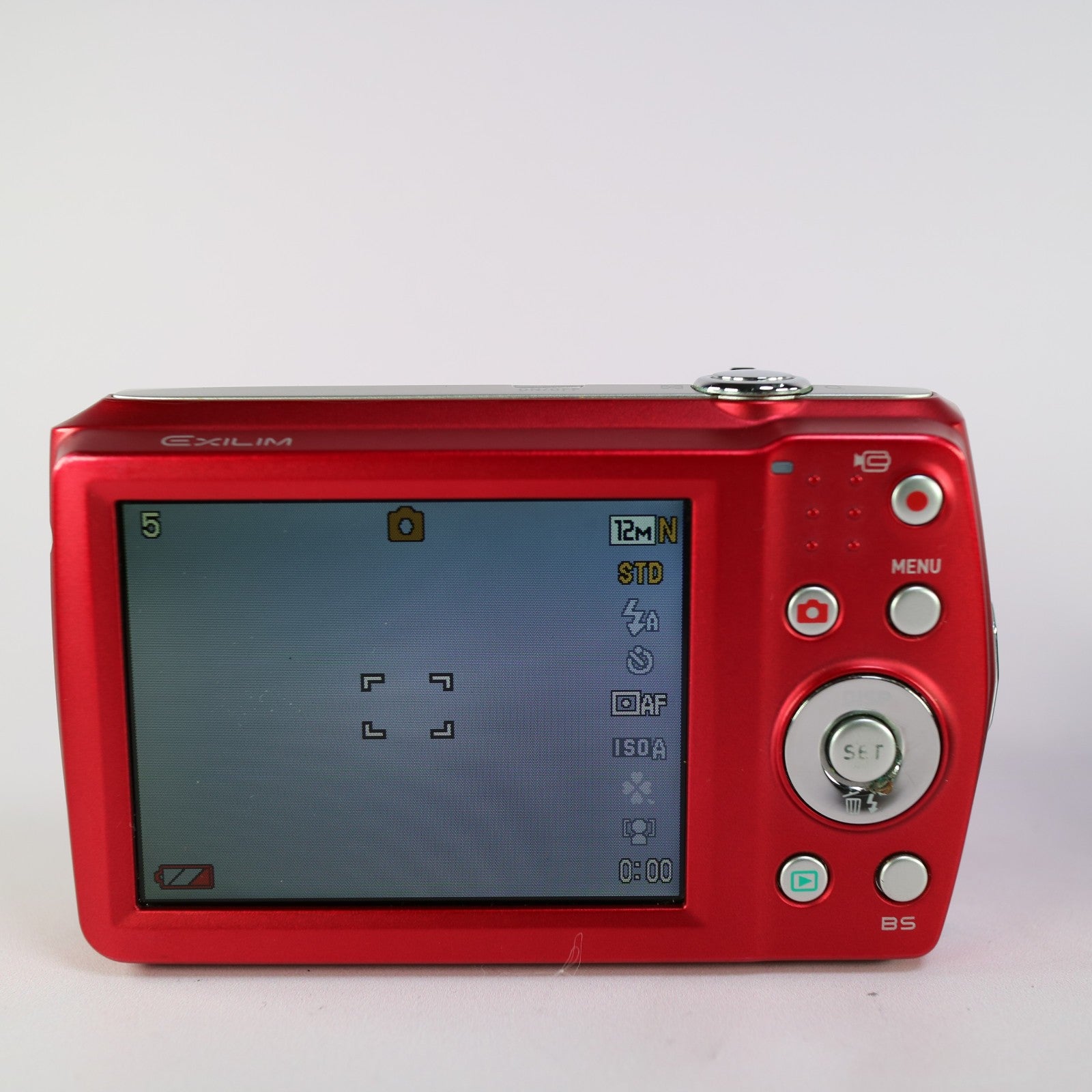 Casio Digital Camera Exilim EX-Z16 12.1MP Red Tested Full Working Set