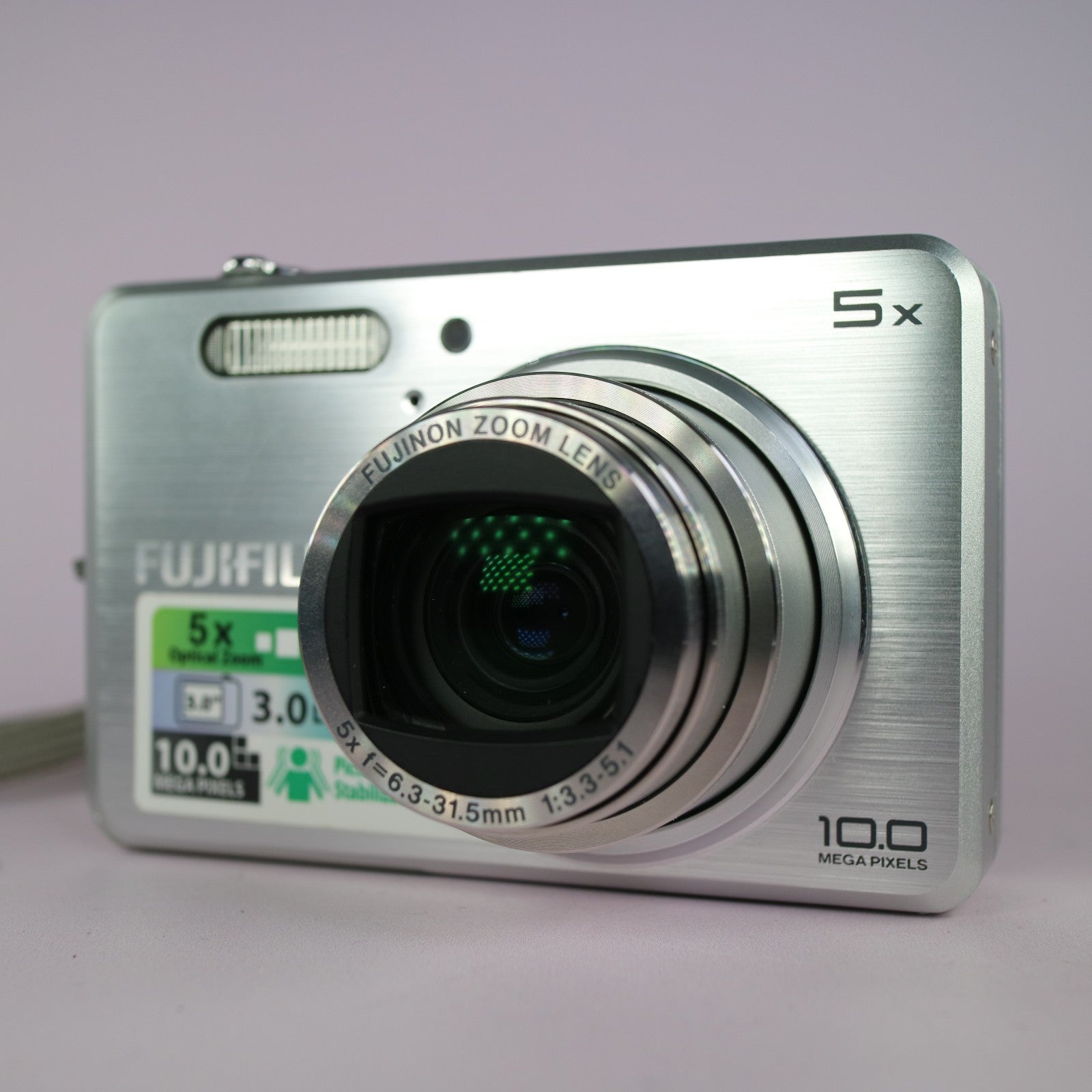 Fujifilm Digital Camera FinePix J120 10.0MP Silver Tested Full Working Set