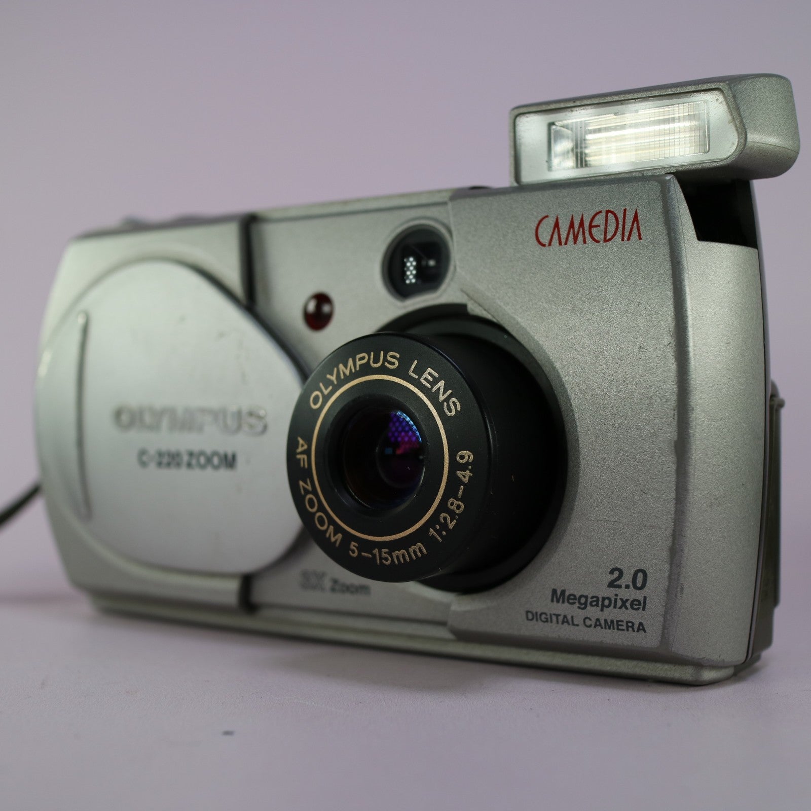 Olympus Digital Camera Camedia C-220 Zoom 2.1MP Silver Tested