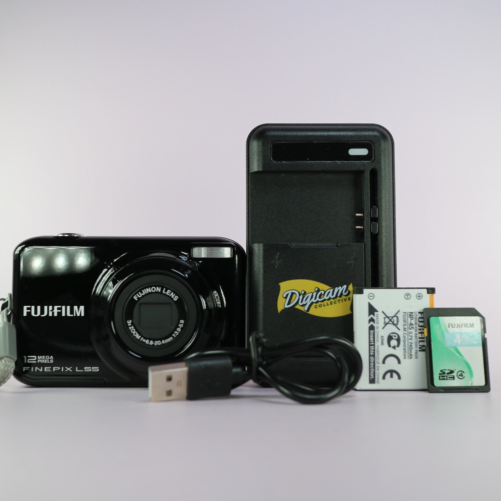 Fujifilm Digital Camera FinePix L55 12.0MP Black Tested Full Working Set
