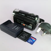 Panasonic SDR-S26 Handheld Digital Camcorder Black Tested Full Working Set