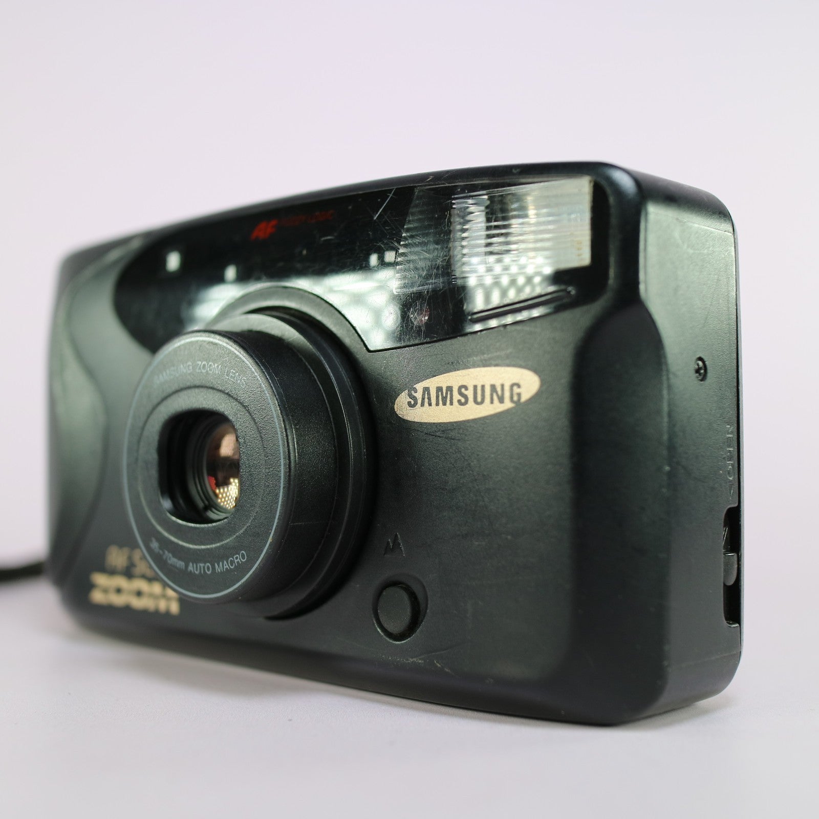 Samsung AF Slim Zoom 35mm Film Point And Shoot Camera Black Tested