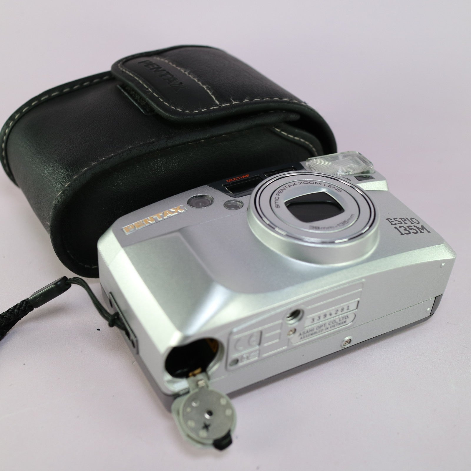 Pentax Espio 135M 35mm Film Point and Shoot Camera Silver Tested