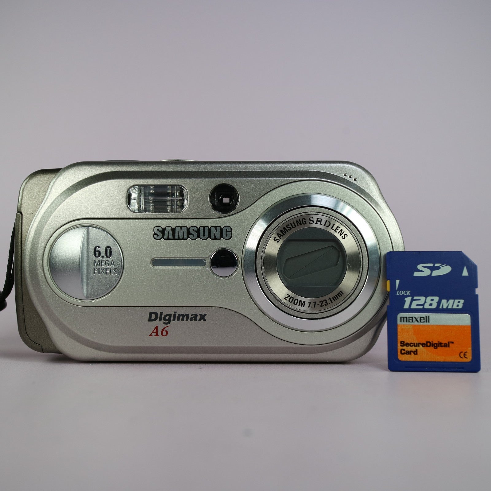 Samsung Digimax A6 6.0MP Compact Digital Camera Silver Tested