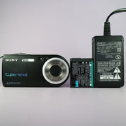 Sony Digital Camera Cybershot DSC-P120 5.1MP Black Tested w/ Battery and Charger