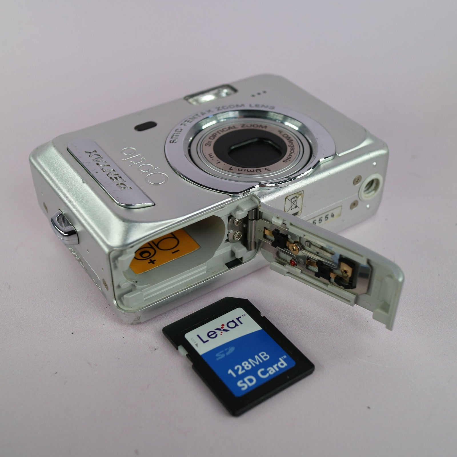 Pentax Optio S55 5.0MP Compact Digital Camera Silver Tested