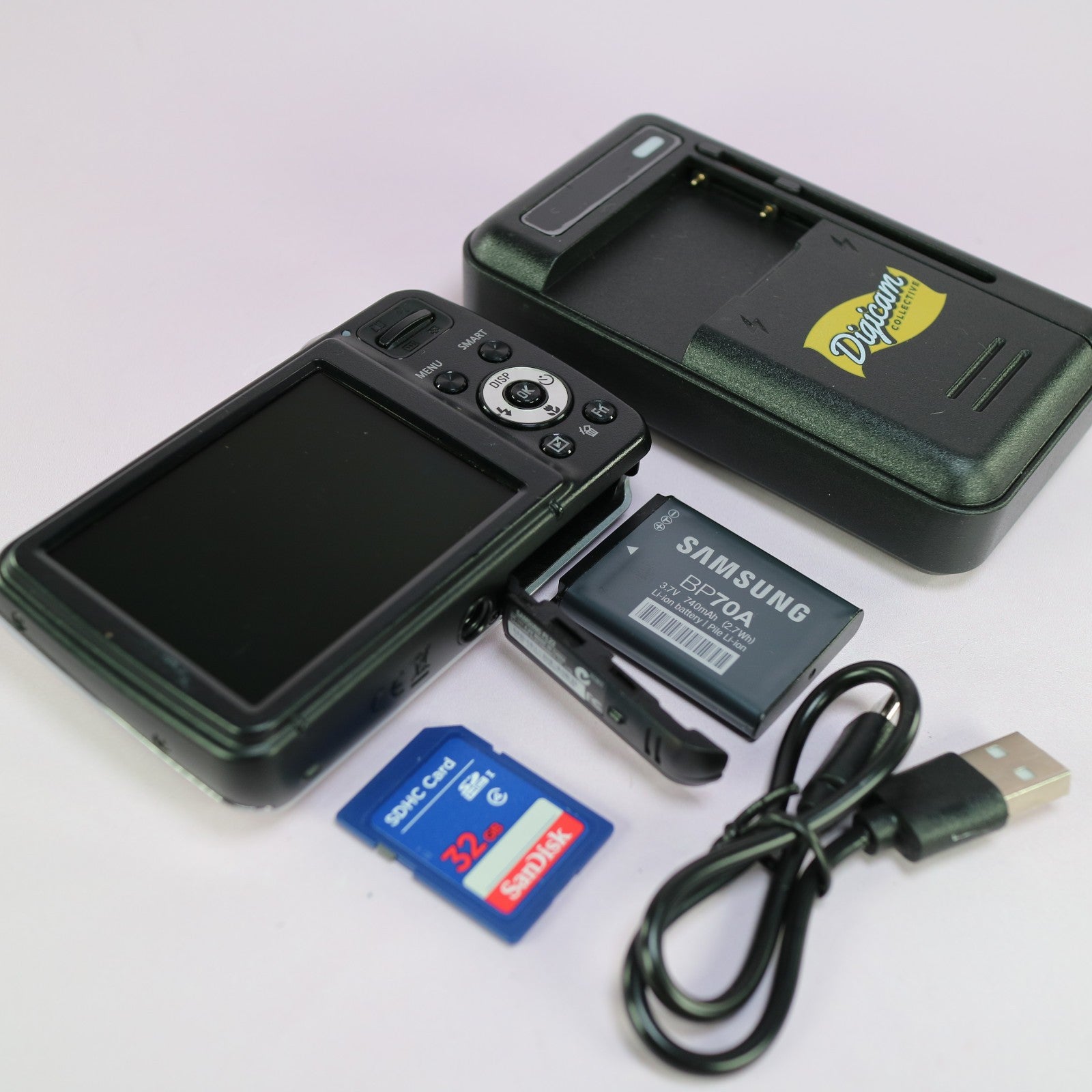 Samsung Digital Camera PL22 14.2MP Silver Tested Full Working Set