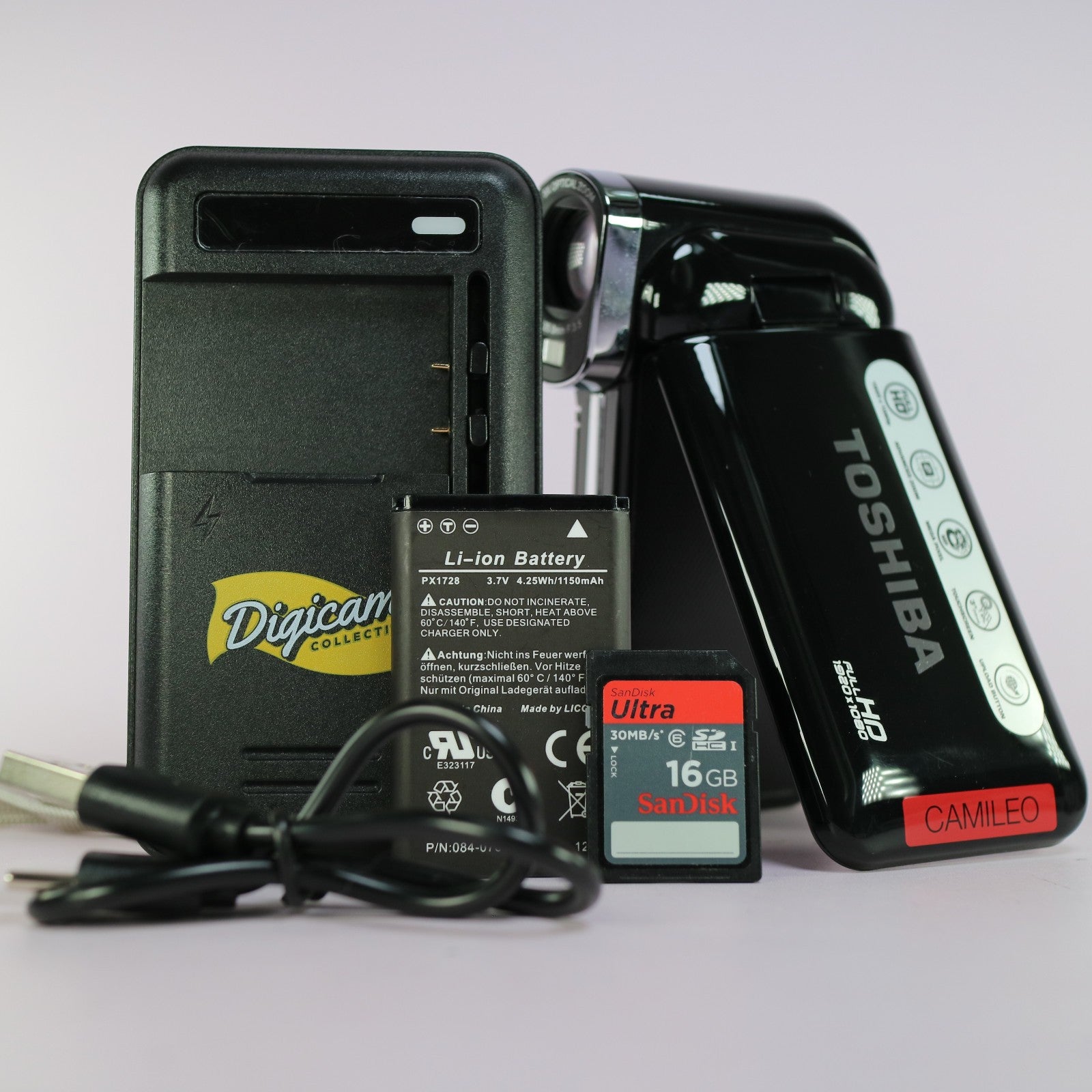 Toshiba Camileo P100 Compact Handheld HD Video Camcorder Black Tested