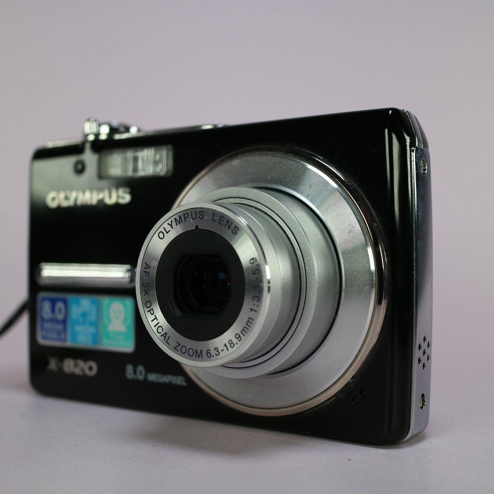 Olympus Digital Camera X-820 8.0MP Black Tested Full Set