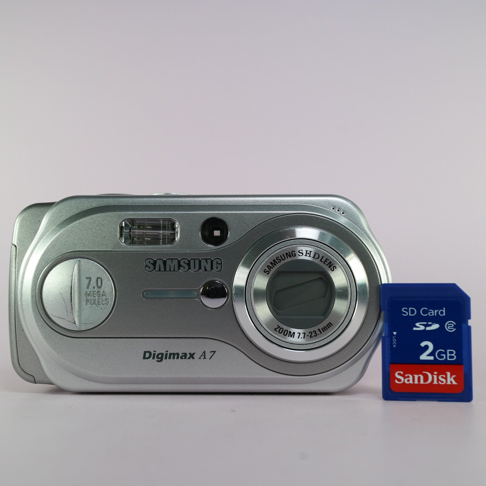 Samsung Digimax A7 7.0MP Compact Digital Camera Silver Tested