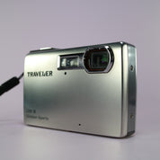 Traveler Digital Camera UW 8 8.0MP Underwater Silver Tested Full Working Set