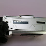 Olympus MJU V 35mm Film Point and Shoot Metal Body Camera Silver Tested