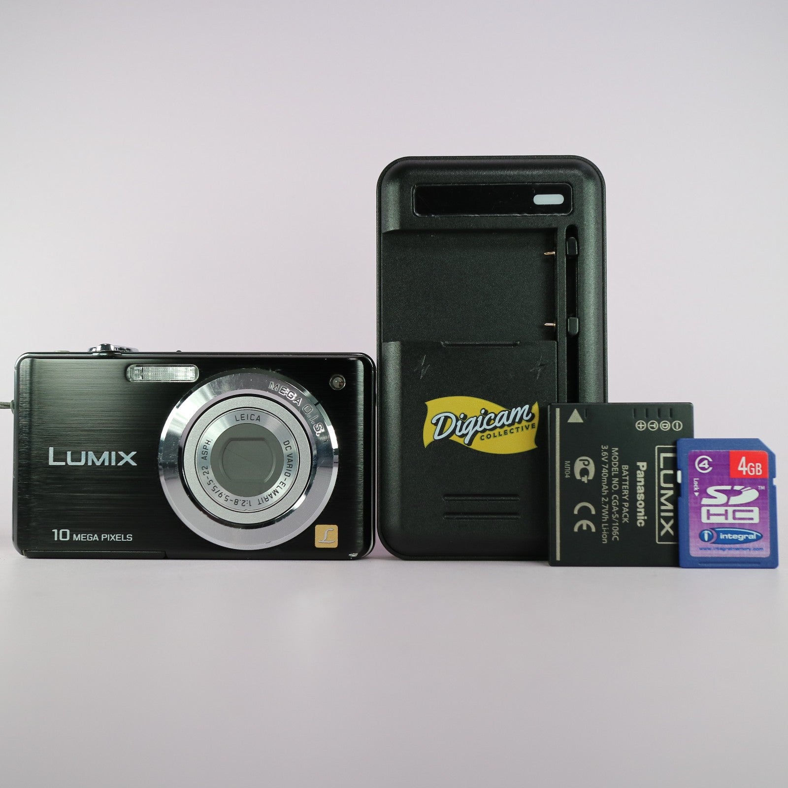 Panasonic Digital Camera Lumix DMC-FS8 10.1MP Black Tested Full Working Set