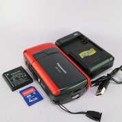 Panasonic SDR-SW20 12.0MP Compact Underwater Camcorder Red Tested Full Set