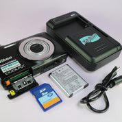 Nikon Digital Camera Coolpix S2500 12.0MP Black Tested Full Working Set