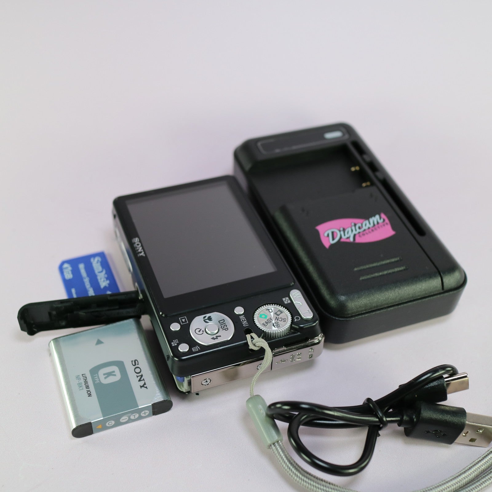 Sony Digital Camera Cybershot DSC-S980 12.1MP Black Tested Full Working Set