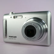 Traveler Digital Camera Super Slim XS 8 8.0MP Silver Tested Full Working Set