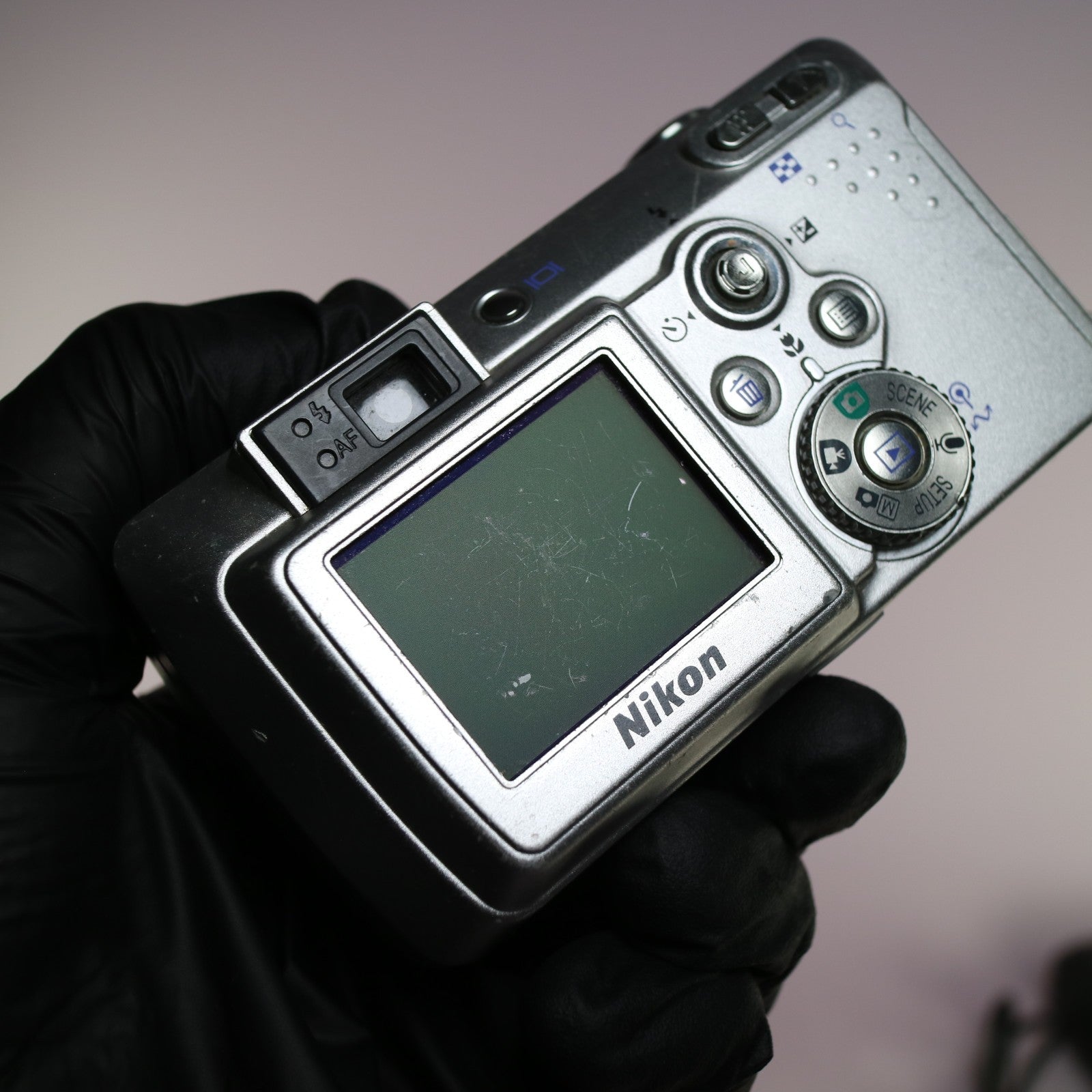 Nikon Digital Camera Coolpix 3700 3.2MP Silver Tested Full Working Set