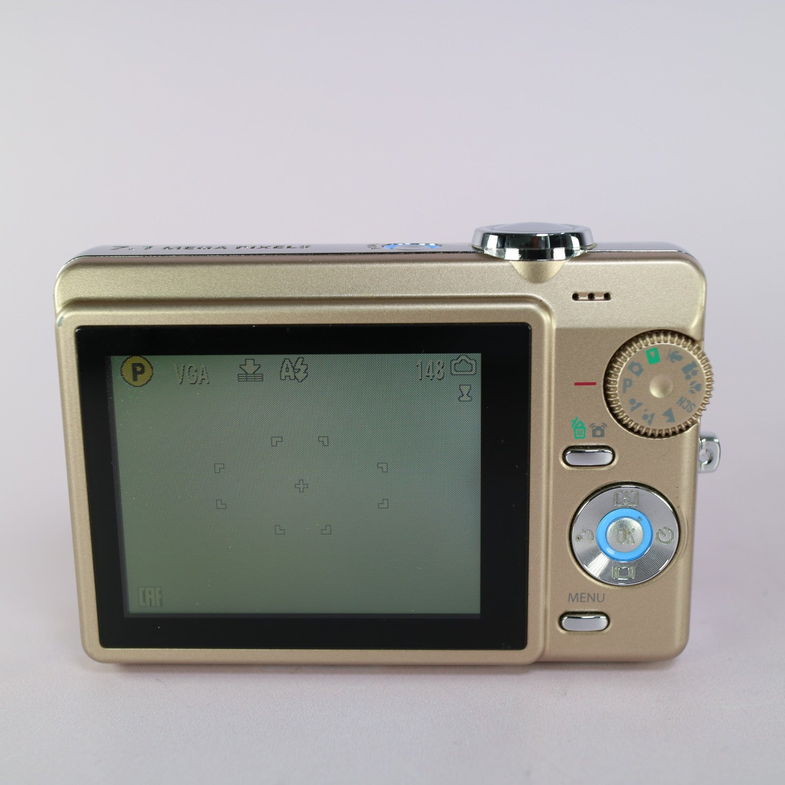 Sanyo VPC-E760 7.1MP Compact Digital Camera Gold Tested Full Working Set