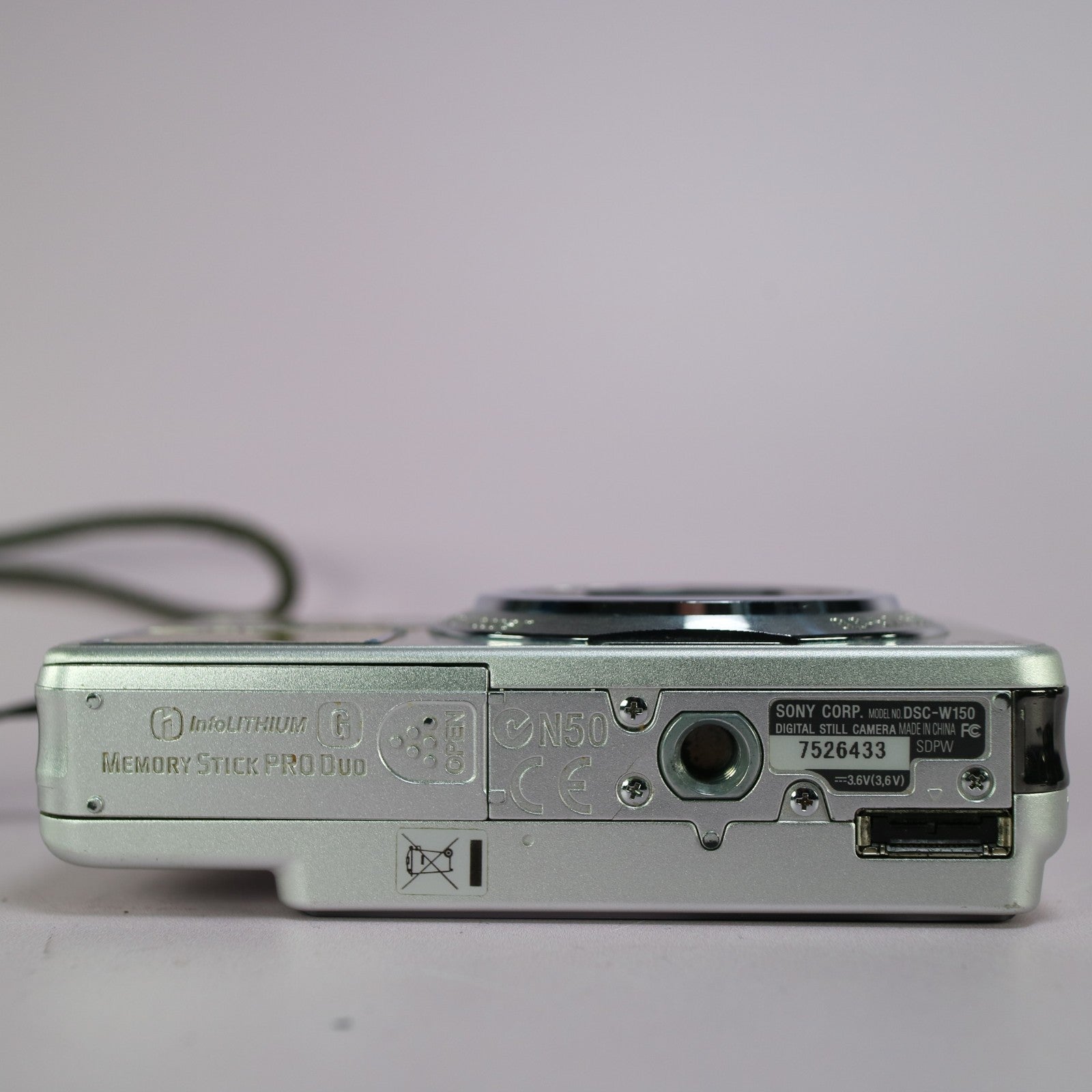 Sony Digital Camera Cyber-shot DSC-W150 8.1MP Silver Tested Full Working Set