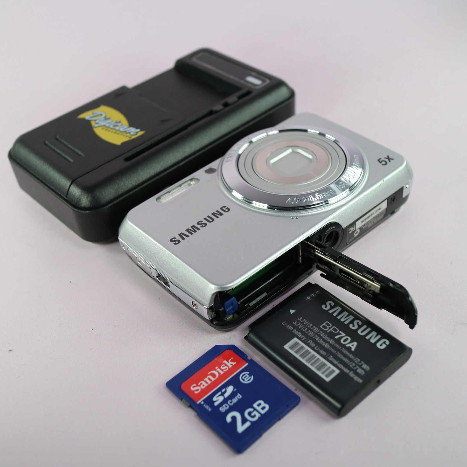 Samsung Digital Camera ES80 12.2MP Silver Tested Full Working Set