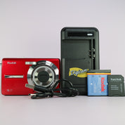 Kodak Digital Camera EasyShare M320 9.2MP Red Tested Full Working Set