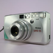 Canon Prima Super 155 35mm Film Point and Shoot Camera Silver Tested