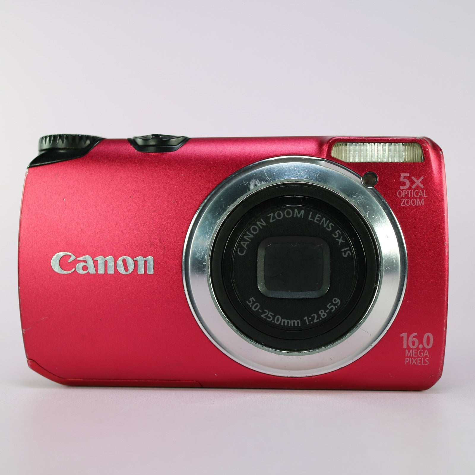 Canon Digital Camera PowerShot A3300 IS 16.0MP Red Tested
