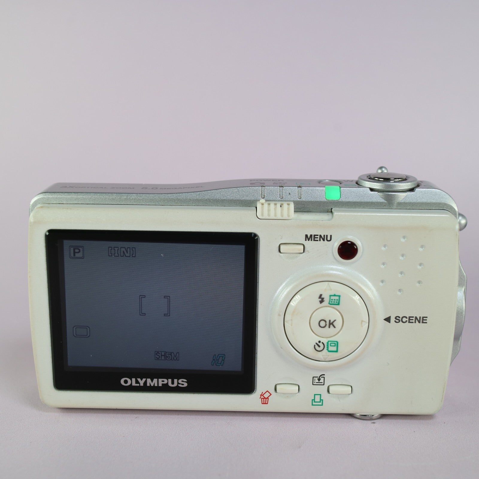 Olympus Digital Camera Camedia IR-300 5.0MP White Tested Full Set
