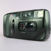 Konica Kanpai 35mm Sound Acitvated Film Point and Shoot Camera Black Tested