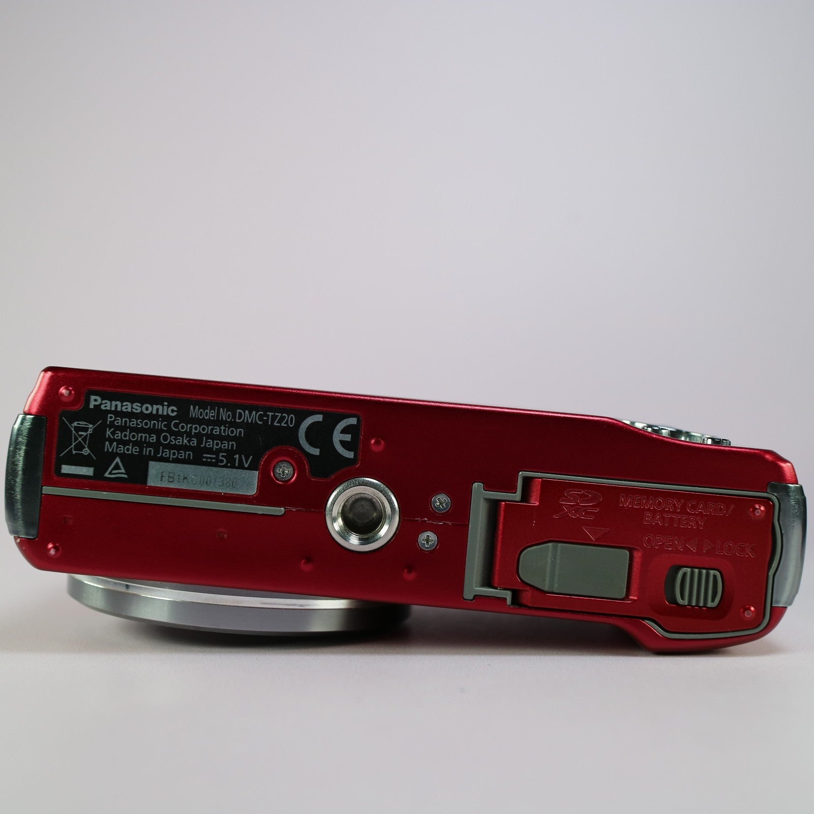 Panasonic Digital Camera Lumix DMC-TZ20 14.1MP Red Tested Full Working Set