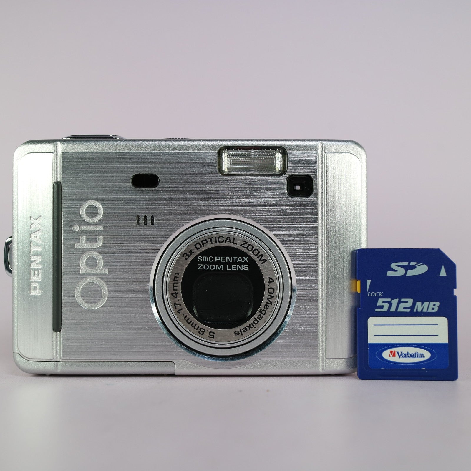 Pentax Digital Camera Optio S40 4.0MP Silver Tested
