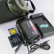 Panasonic SDR-S7 Handheld Digital Camcorder Black Tested Full Working Set