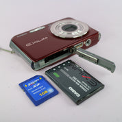 Casio Digital Camera Exilim EX-S880 8.1MP Red Tested Full Working Set