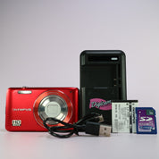 Olympus Digital Camera VG-120 14.0MP Red Tested Full Working Set