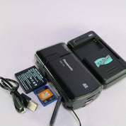 Panasonic SDR-S10 Handheld Digital Camcorder Black Tested Full Working Set