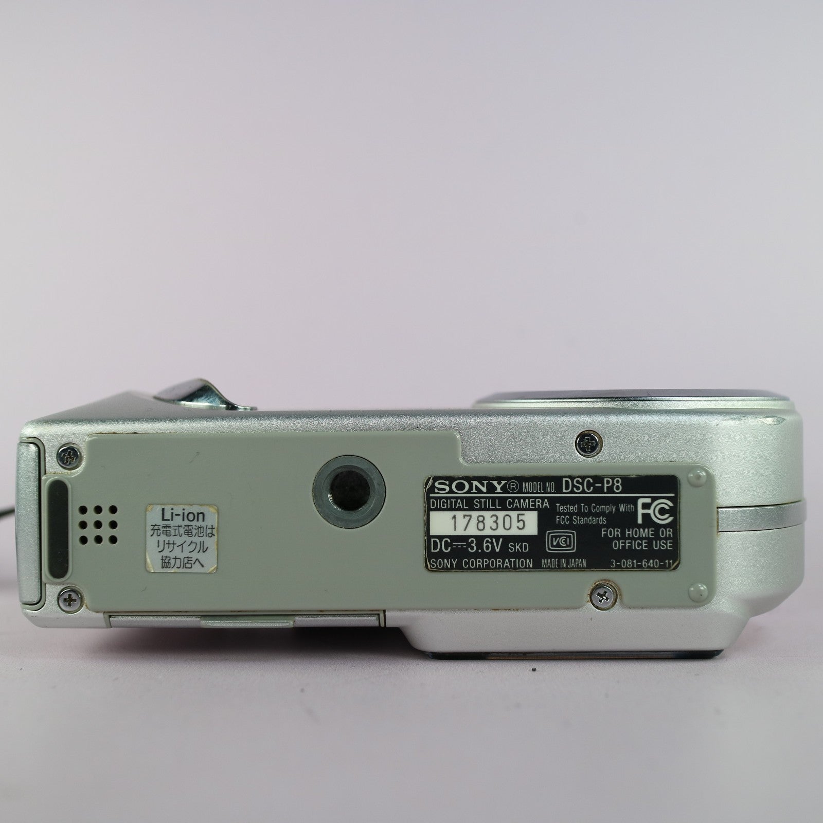 Sony Digital Camera Cybershot DSC-P8 3.2MP Silver Tested
