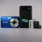 Fujifilm Digital Camera FinePix J12 8.2MP Blue Tested Full Working Set