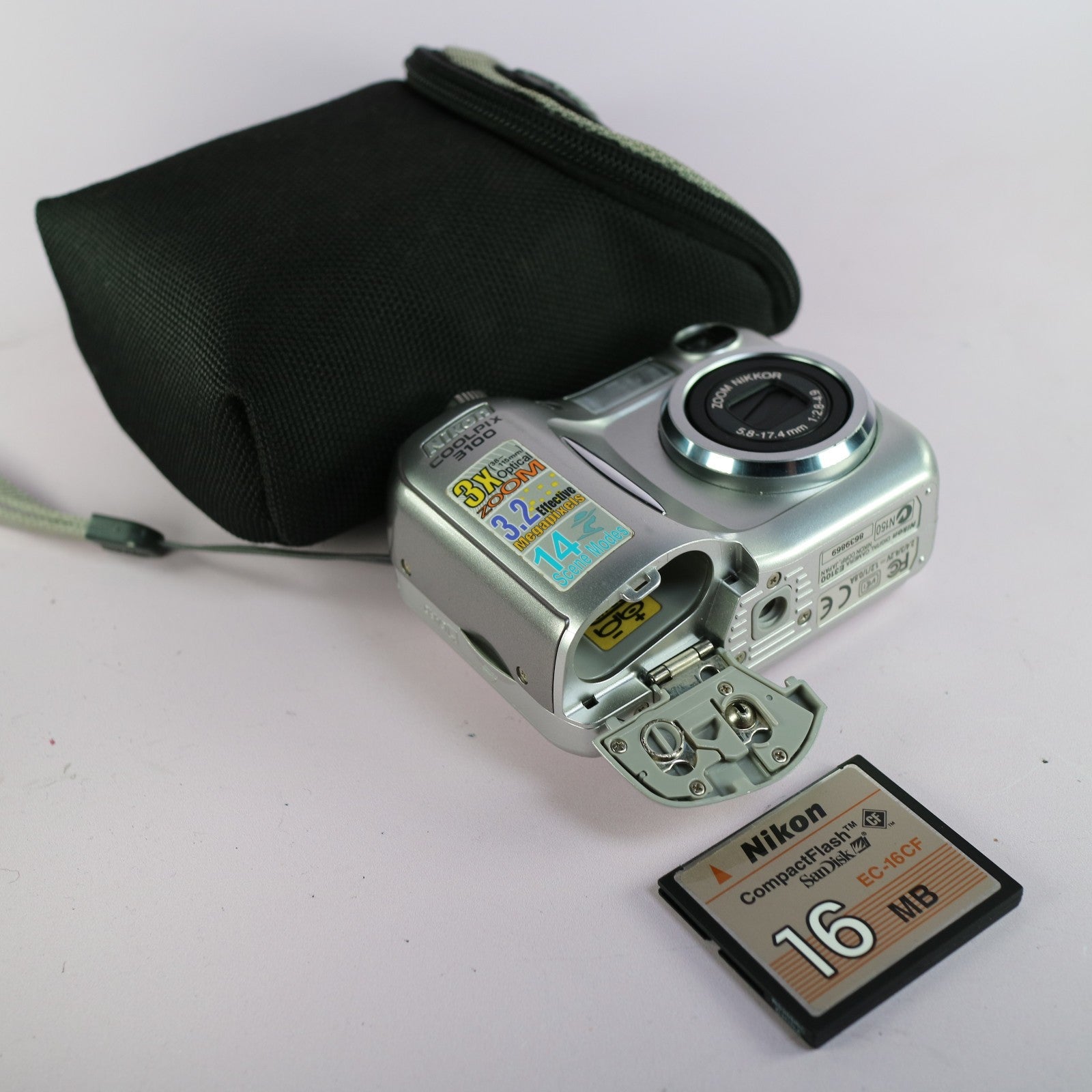 Nikon Digital Camera Coolpix 3100 3.2MP Silver Tested